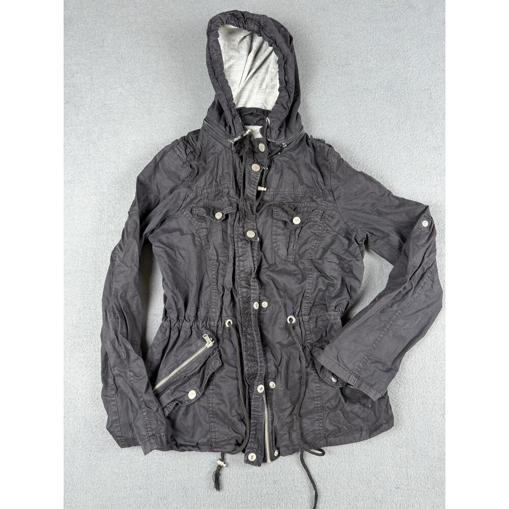 VINTAGE WOMANS YMI COLLECTION COAT SIZE LARGE BLACK ZIP UP JACKET BUTTONS